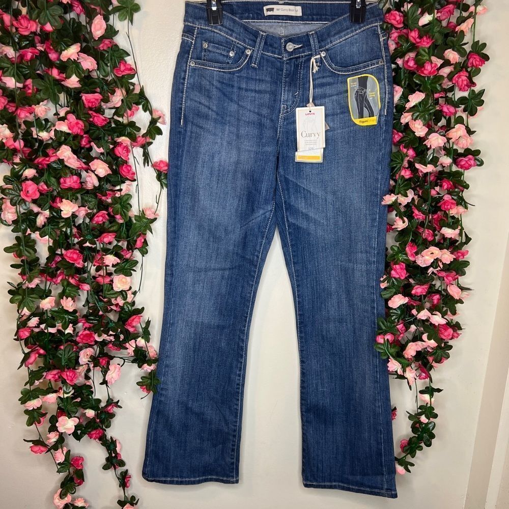 Levi’s 529 Curvy Bootcut Jeans Women’s Casual Denim Blue Comfort Stretch 6 Nwt